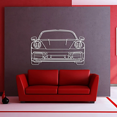 911 Model 992 Front View Silhouette Wall Art