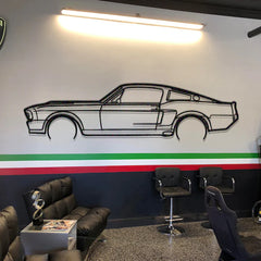 1967 Mustang Detailed Silhouette Wall Art