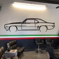 1969 Camaro Detailed Silhouette Wall Art