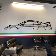 911 GT3 Model 992 Silhouette Wall Art