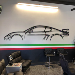 718 Cayman GT4 Silhouette Wall Art