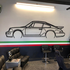 911 Turbo Model 964 Detailed Silhouette Wall Art