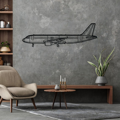 A320 CFM56 Acrylic Silhouette Wall Art