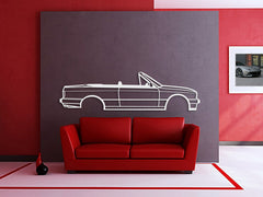 E30 Cabrio Silhouette Wall Art