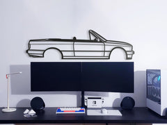 E30 Cabrio Silhouette Wall Art