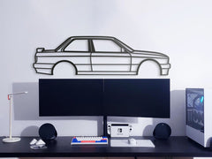 E30 M Tech II Coupe Silhouette Wall Art