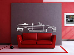 E36 CABRIO OPEN TOP Silhouette Wall Art