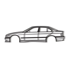 E36 M3 SEDAN NO SPOILE Silhouette Wall Art