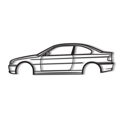 E46 Coupe Facelift Silhouette Wall Art