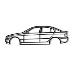 E46 Sedan Silhouette Wall Art