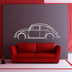 VOLKSWAGEN BETTLE 1966 DETAILED SILHOUETTE WALL ART