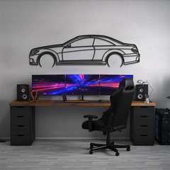 Mercedes CL 500 Detailed Silhouette Wall Art