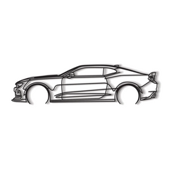 Camaro SS 1LE Detailed Silhouette Wall Art