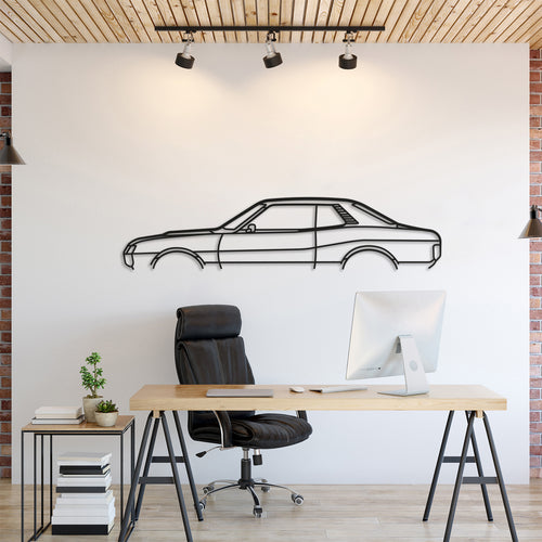 Toyota Celica 1972 Classic Silhouette Wall Art