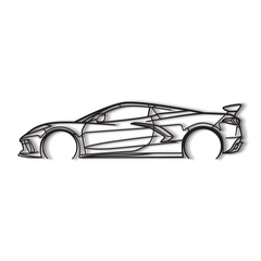 Corvette C8 HTC Silhouette Wall Art