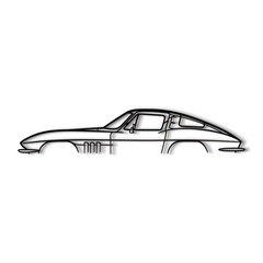 Corvette C2 Silhouette Wall Art