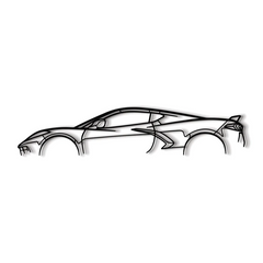 Corvette C8 Silhouette Wall Art