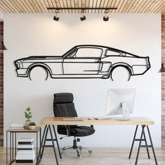 1967 Mustang Detailed Silhouette Wall Art