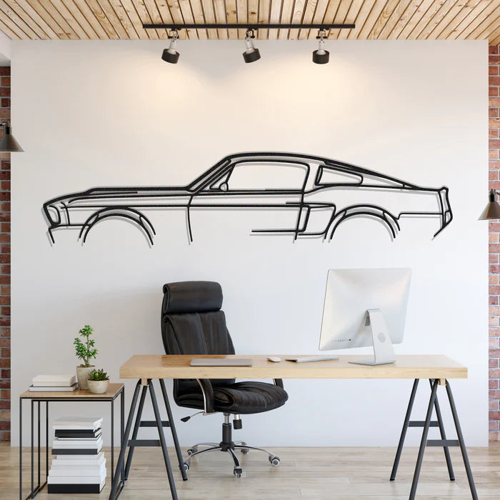 1967 Mustang Silhouette Wall Art