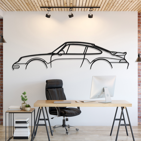 911 Turbo Model 993 Silhouette Wall Art