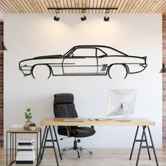 1969 Camaro Detailed Silhouette Wall Art