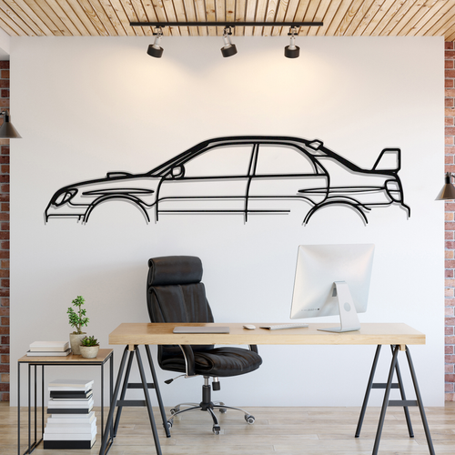 Subaru Impreza WRX STI GD Silhouette Wall Art