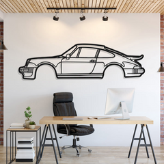 911 Turbo Model 930 Detailed Silhouette Wall Art