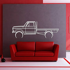 1977 F100 Tray Back Silhouette Wall Art