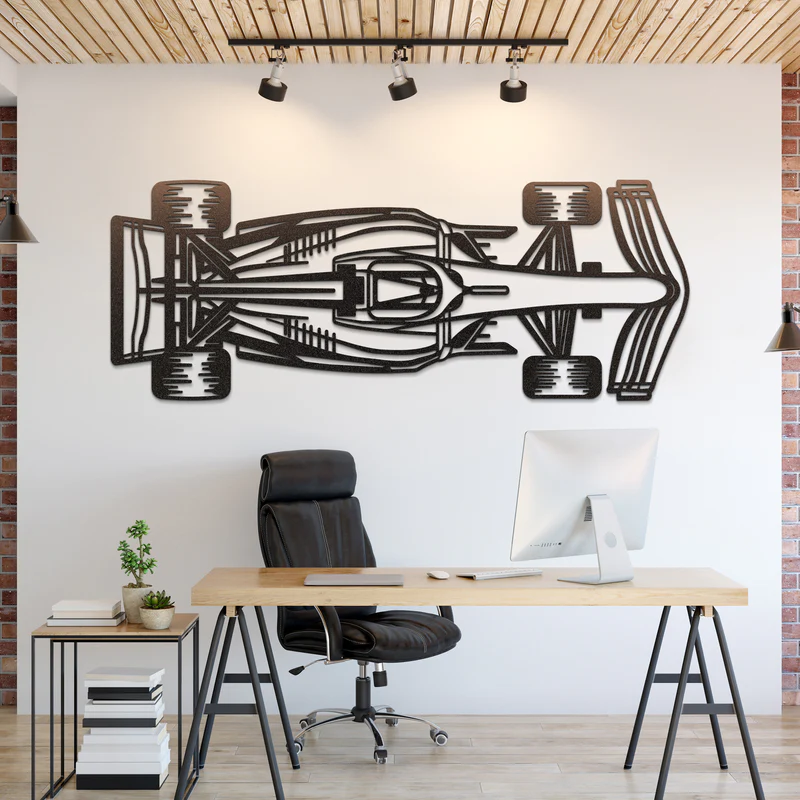 Formula 1 2022 Top View Horizontal Silhouette Wall Art