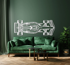 Formula 1 2022 Top View Horizontal Silhouette Wall Art