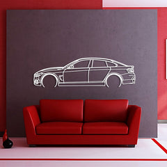 2019 F36 4 Gran Coupe Detailed Silhouette Wall Art