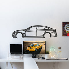 2019 F36 4 Gran Coupe Detailed Silhouette Wall Art