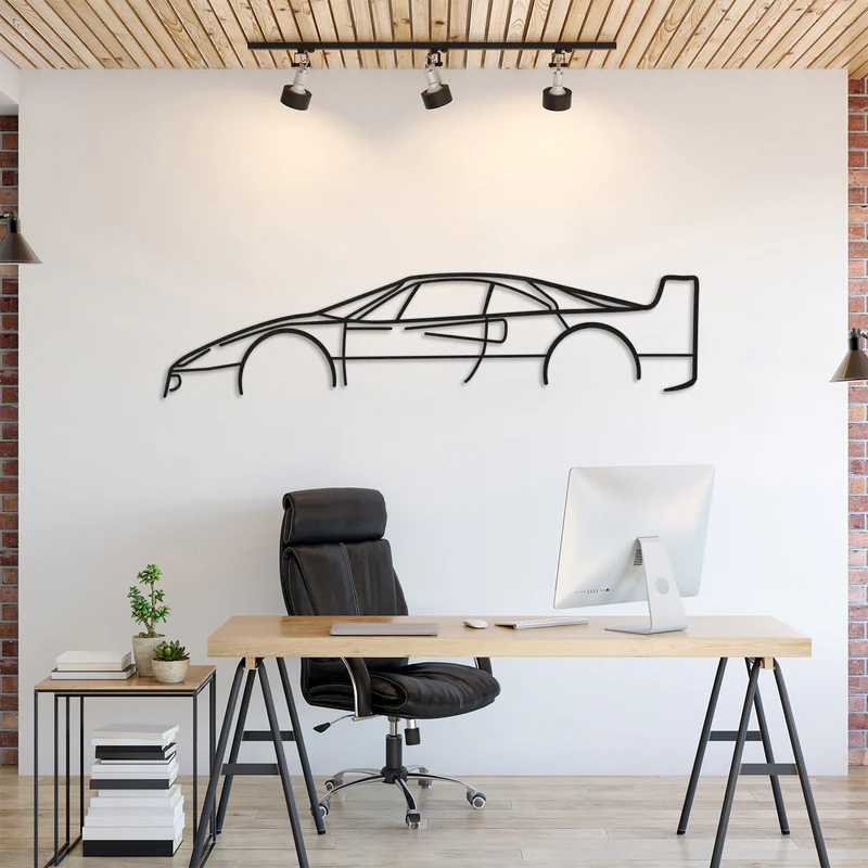 F40 Classic Silhouette Wall Art