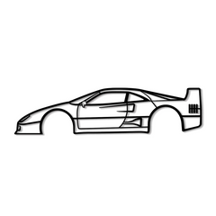 F40 Silhouette Wall Art