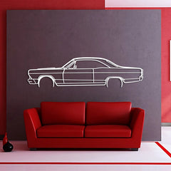 1966 Fairlane Detailed Silhouette Wall Art