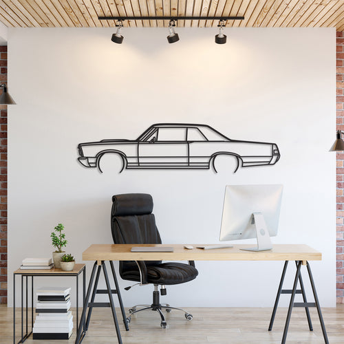 Pontiac GTO 1965 Detailed Silhouette Wall Art