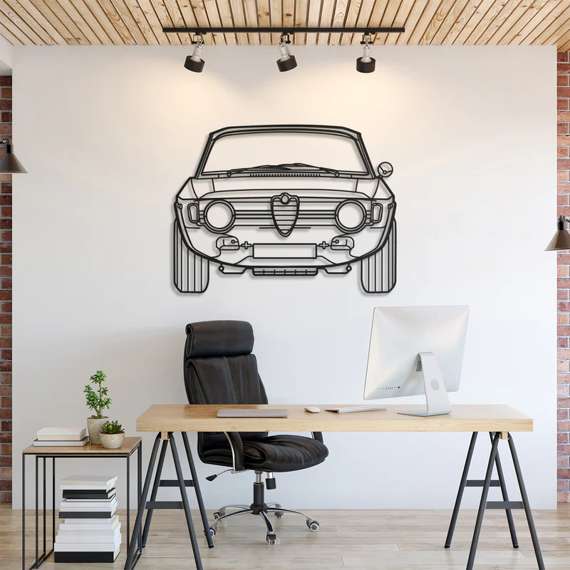 1967 Giulia Front Silhouette Wall Art