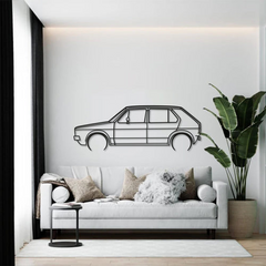 1976 GOLF MK1 DETAILED SILHOUETTE WALL ART