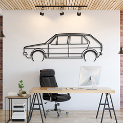 1976 GOLF MK1 DETAILED SILHOUETTE WALL ART