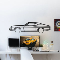 1973 Gran Torino Sport Fastback Silhouette Wall Art