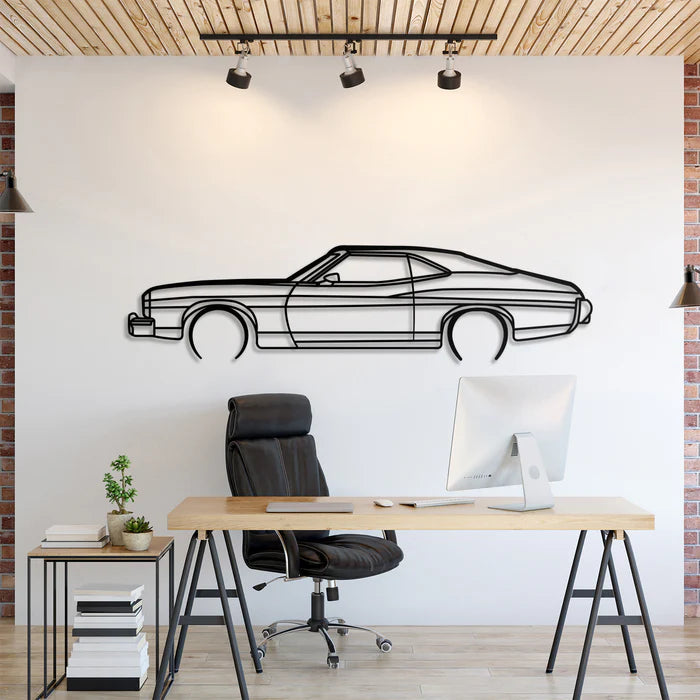 1973 Gran Torino Sport Fastback Silhouette Wall Art