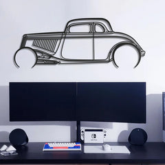 1934 Highboy Detailed Silhouette Wall Art