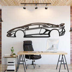 Lamborghini Aventador SVJ Silhouette Wall Art