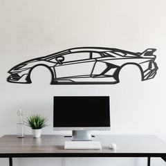 Lamborghini Aventador SVJ Silhouette Wall Art