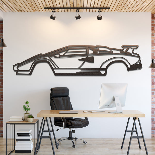 Lamborghini Countach Silhouette Wall Art