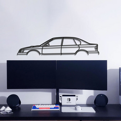 Subaru Legacy B4 2000 Silhouette Wall Art