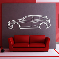 2021 M135i F40 Detailed Silhouette Wall Art