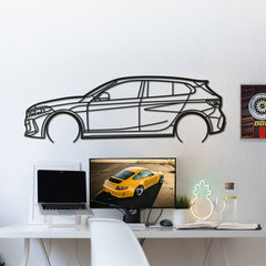 2021 M135i F40 Detailed Silhouette Wall Art