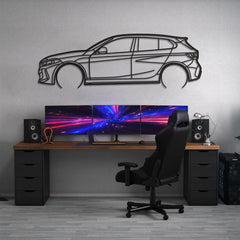 2021 M135i F40 Detailed Silhouette Wall Art