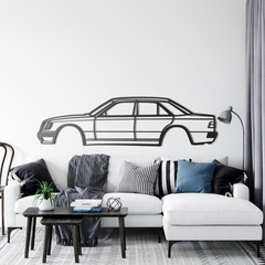 Mercedes W124 500E Silhouette Wall Art